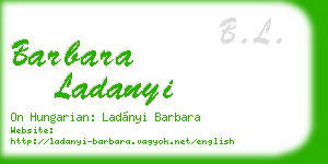 barbara ladanyi business card